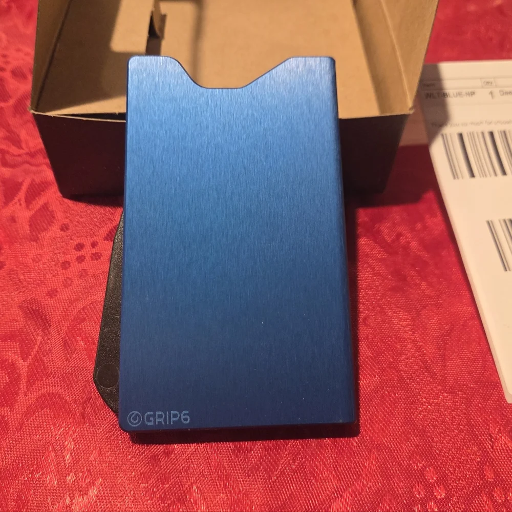 Deep Blue GRIP6 Wallet With Leather Jacket